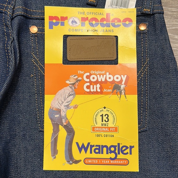 WRANGLER VINTAGE JEANS RETRO ORIGINAL COWBOY CUT JEANS DARK WASH SIZE 28x30 NWT - Picture 1 of 10